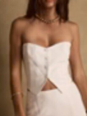 NWT 12TH TRIBE LINEN CORSET TOP